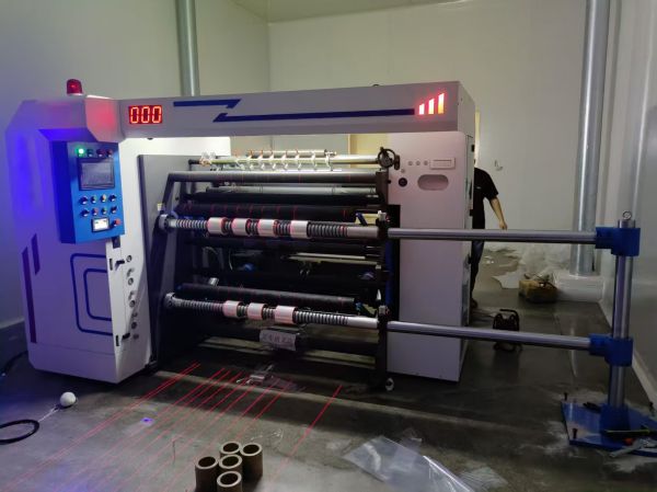 Machin Rewinder Slitter Film Polyvinyl Plastik ki ka itilize ankò pou sak Ziplock
